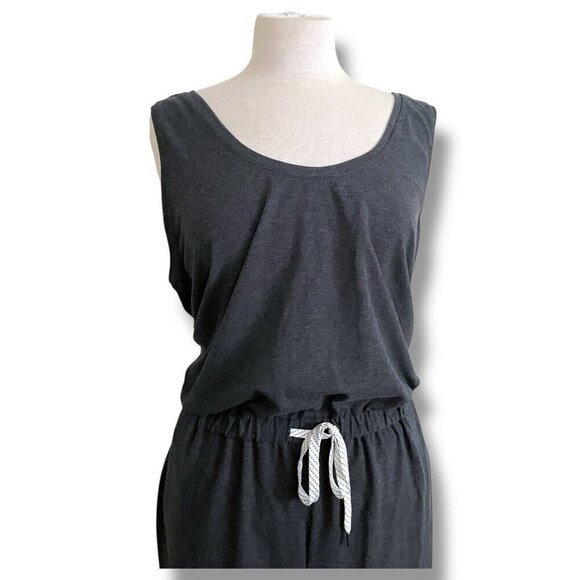 Zella Womens Gwen Jumpsuit Plus Sz 1X Gray Tencel Sleeveless Athleisure Romper - Picture 7 of 10